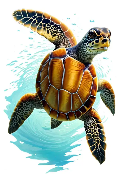Sea Turtle Swimming