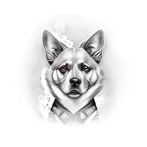 As Avec Un Squelette Militaire Et Son Chien