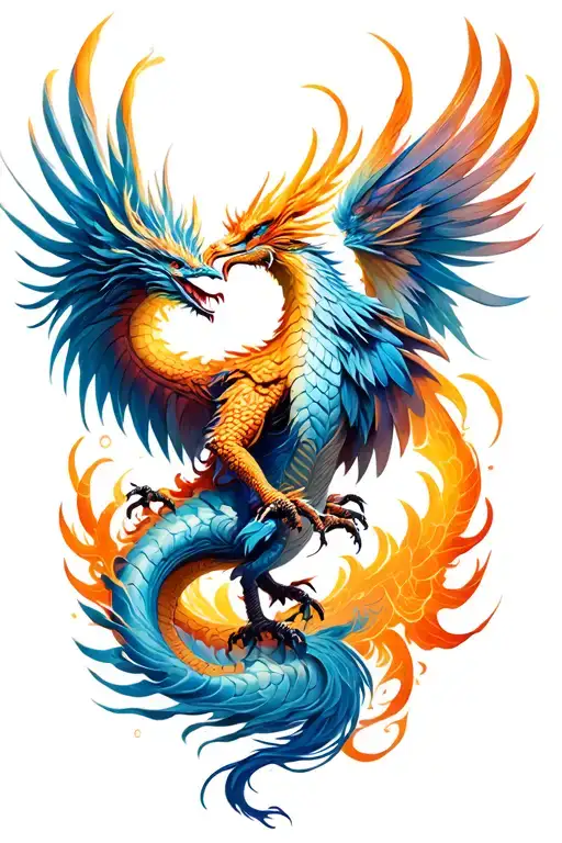 Phoenix And Dragon Wrapped