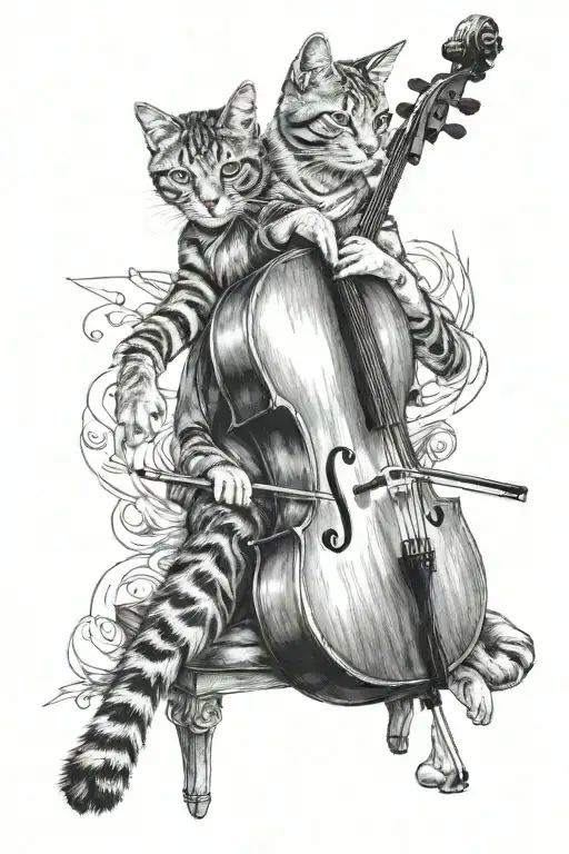 Cello And Cat Sitting