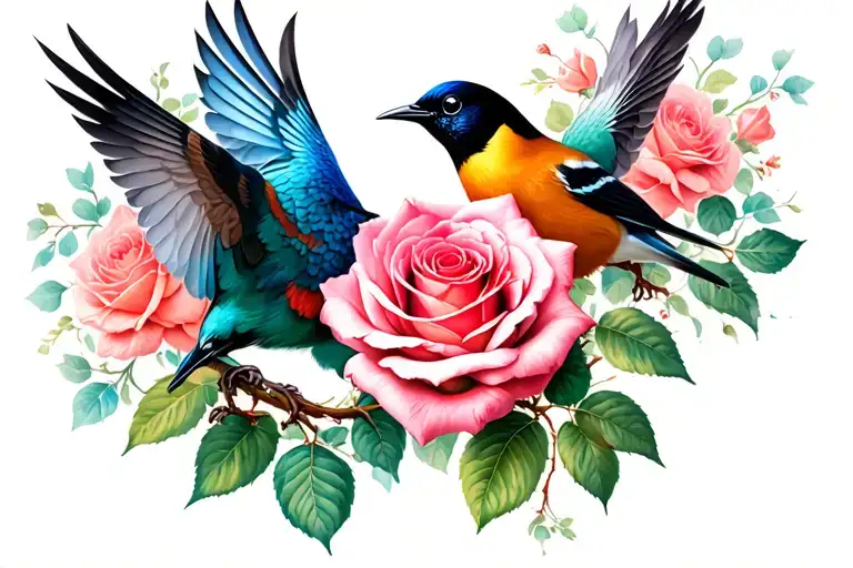Rose And Bird