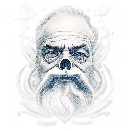 A Realistic Portrait Of A Sailor Navigating Through Stormy Seas