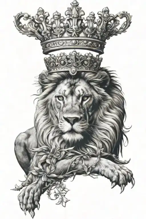 Lion Wearing Crown