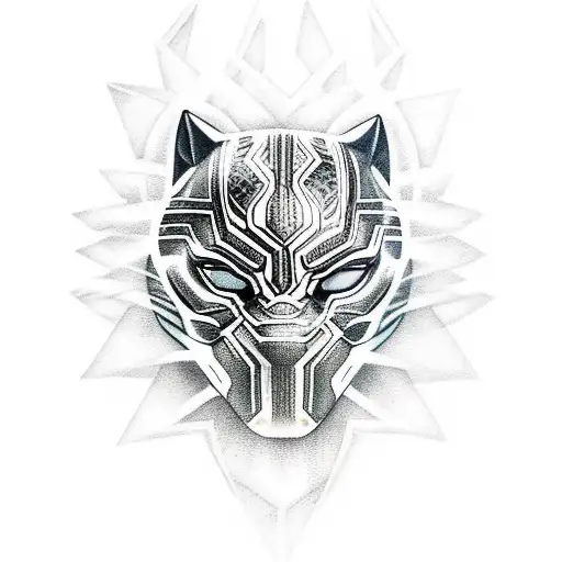 Black Panther With Claws And Glowing Violent Outline With Dominance