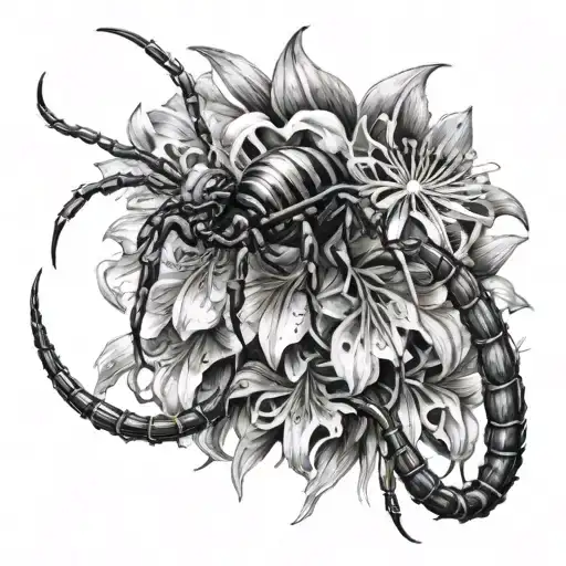 Centipede And Spider Lily