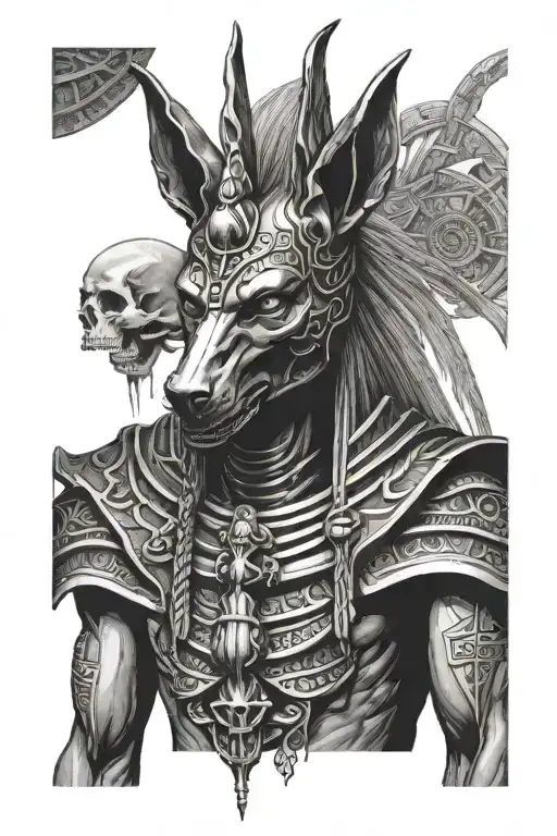 Anubis And Skull Face