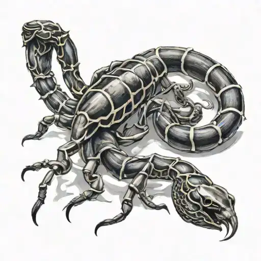 Scorpion Kill Snake Wrapped