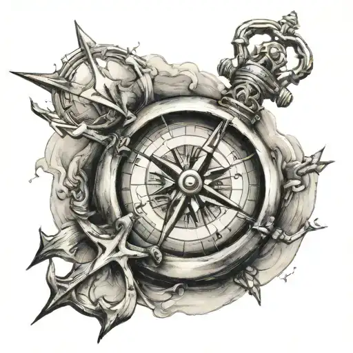 Sea Anchor And Compass Ross