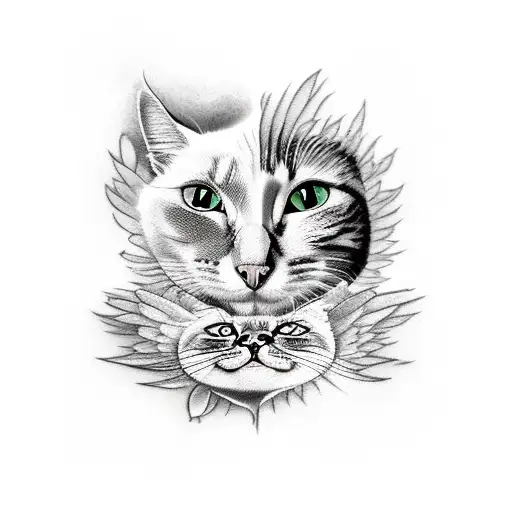 Cat And Angel In Hell