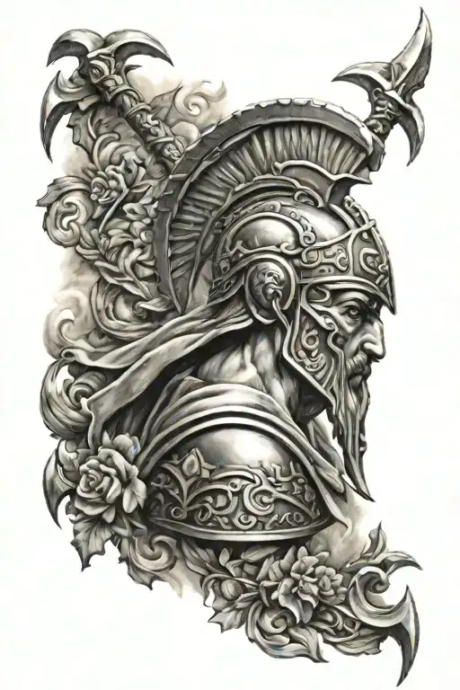 Greek Mythology Spartan Leg Sleeve