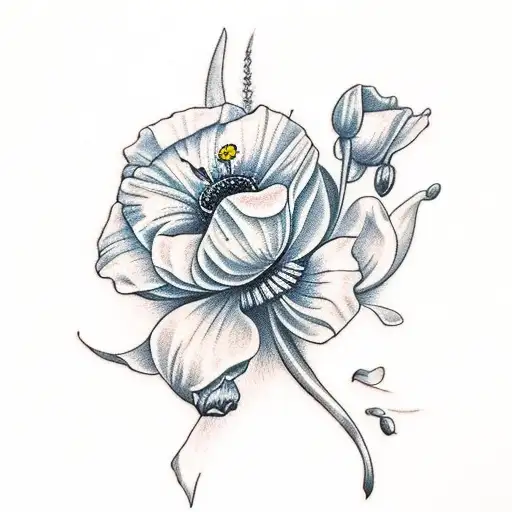 Wildflower Bouquet Poppy Daisy Rose Bluebell