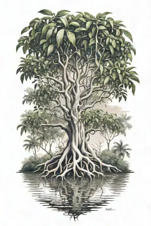 Mangrove Tree And The Roots