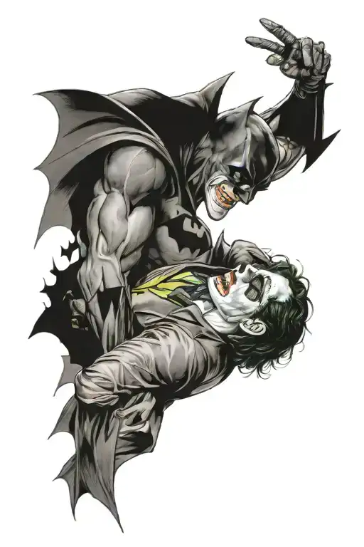 Batman Holding Joker