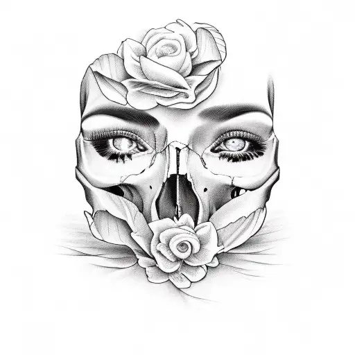 Eyes That Are Crying And The Iris Is A Skull