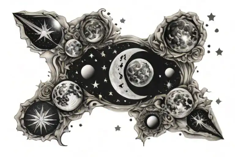 Moon Phases And Stars