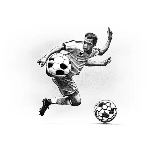 Soccer With God And Landscape