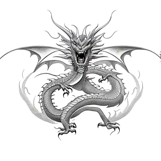 Dragon With Name Banner