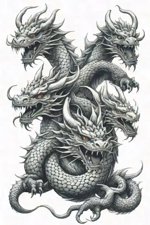 Three Japanese Style Dragon Brothers