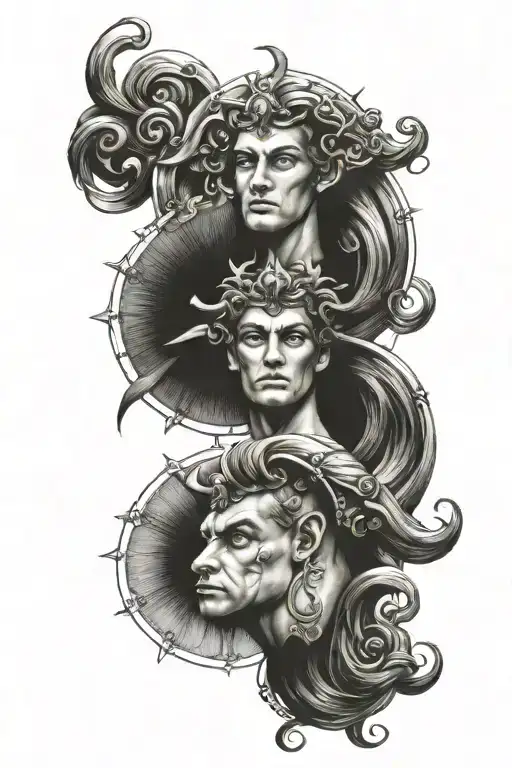 Gemini Zodiac Sign Tattoo For Men