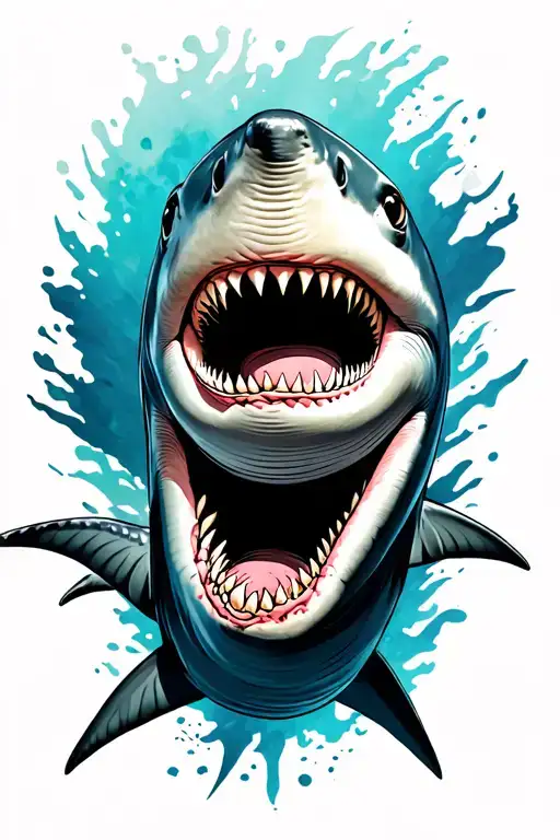 Hammerhead Shark With Shadow And 533924