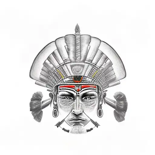 Aztec Warrior With Son