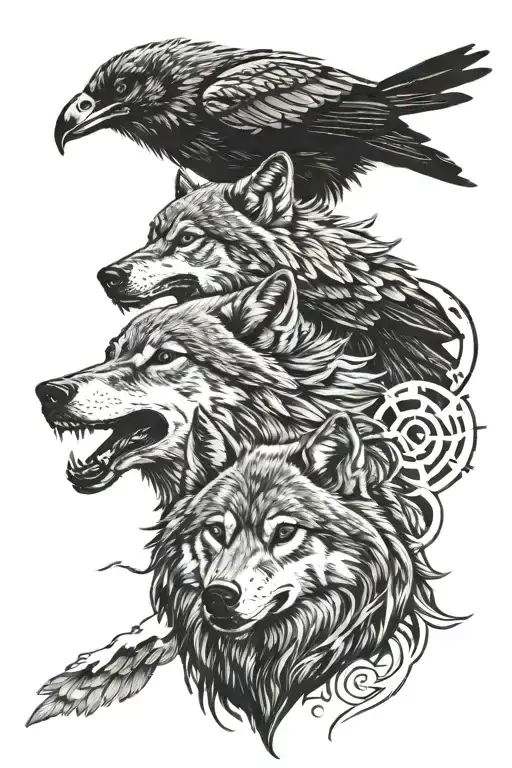 Wolf And Raven