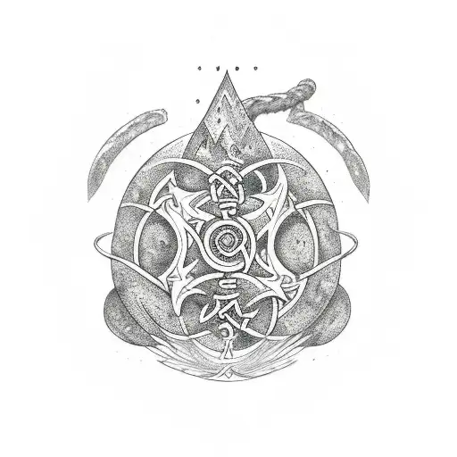 Yggdrasil Surrounded By Ancient Norse Symbols