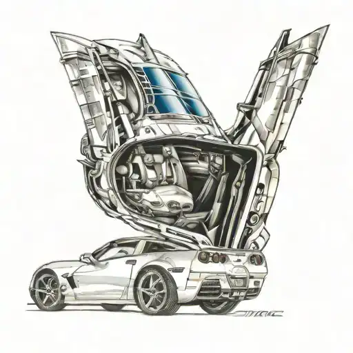 C6 Corvette Super Realistic Portrait