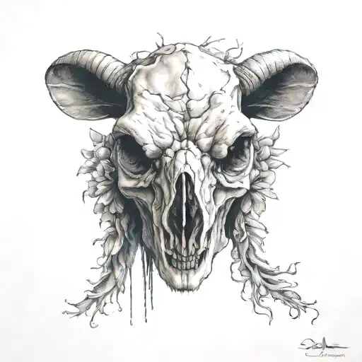 Facing Front Lamb Skull