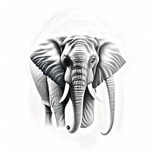 Elephant Head Looking Left