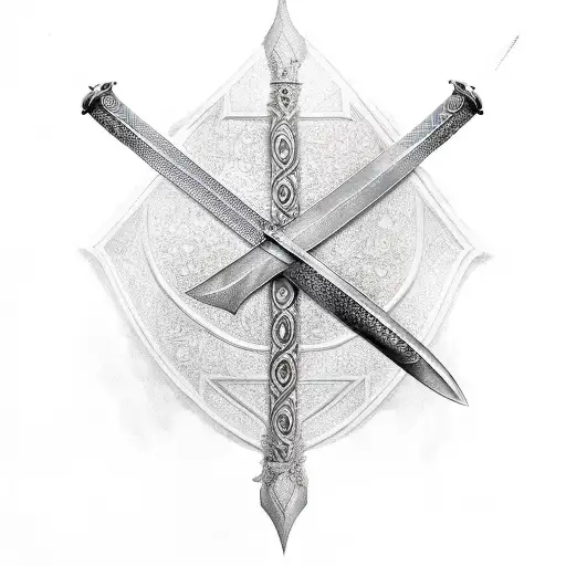 Medieval Sword With The Name Dinshaw