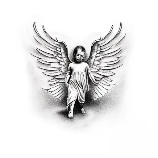 Angel Carrying A Baby