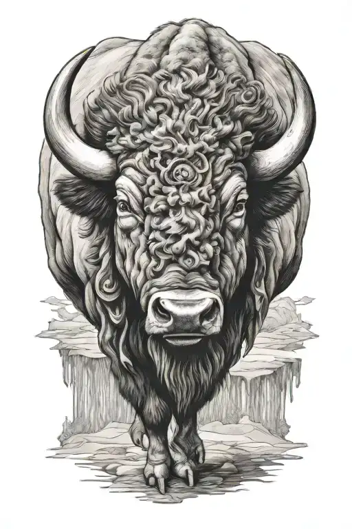 Buffalo Tattoo With 716