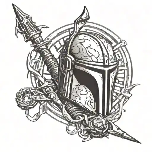 Mudhorn Mandalorian Symbol Intertwined With Rebel Alliance Logo
