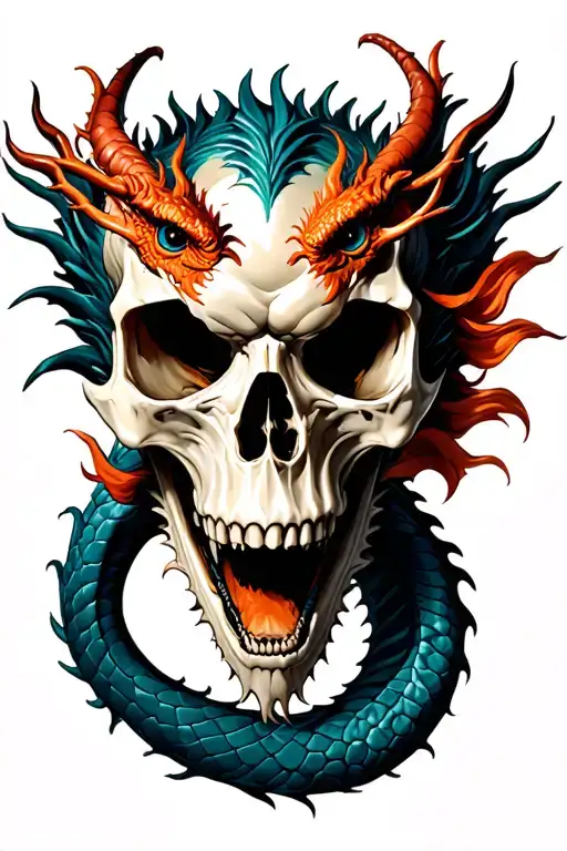 Skull And Dragon