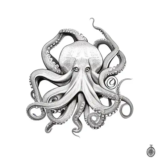 Octopus Holding A Police Badge