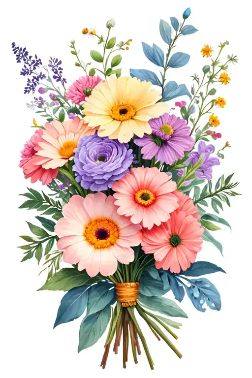 Dainty Flower Bouquet With Multiple Different Flowers