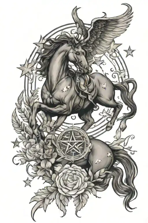 Name Alex With Sagittarius Zodiac Sign And Stars Forming