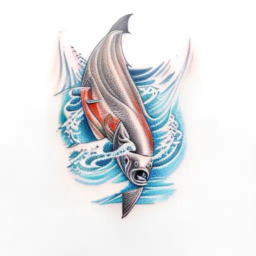 Salmon With Waterfall