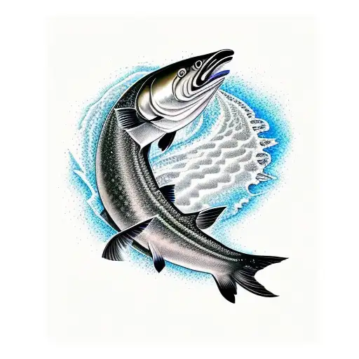 Salmon With Waterfall