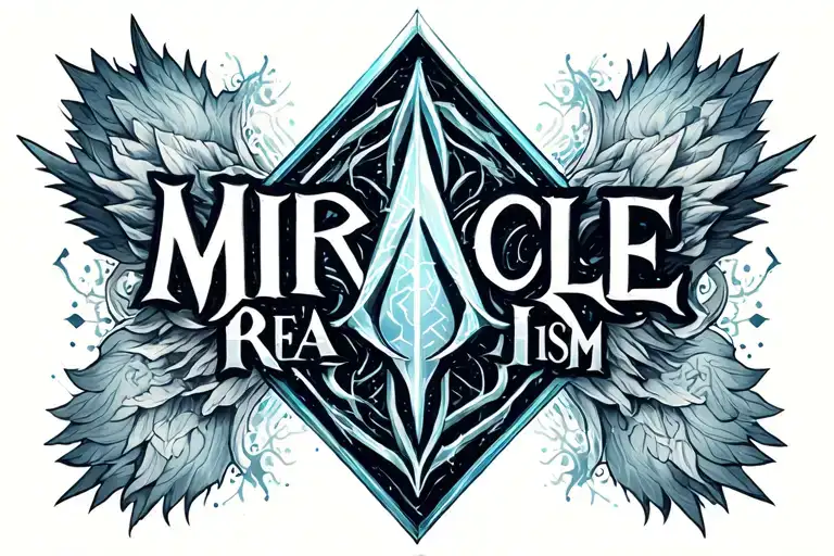 Cyber Sigil Tattoo With The Word Miracle