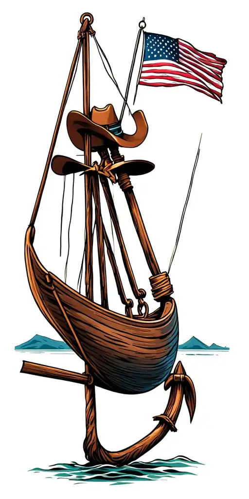 Dude Ranch And A Boat Anchor Hanging