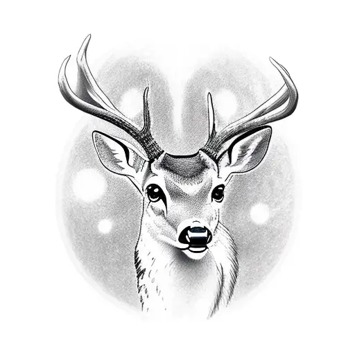 Deer From Long Distance Looking At Planet Earth