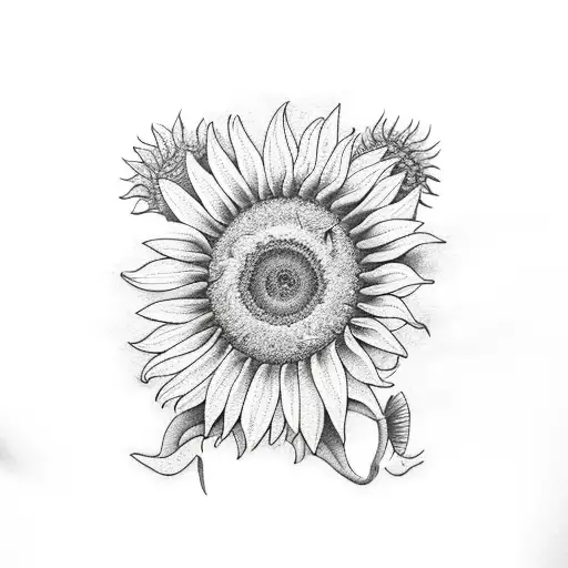 Dolphin With Sunflowers And Orchards