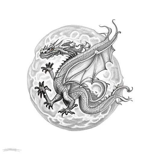 Dragon In A Moon