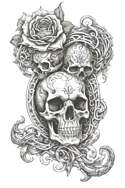 Karma Intertwined Representing The Client's Love Of Life And Death