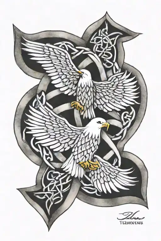 Celtic Trinity Knot With Eagle