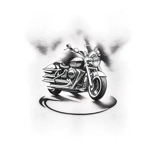 Sport Motorcyle Rider Tatto For Arm