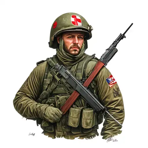 Draw A Russian Soldier Of A Medic In Realism Very Brutal