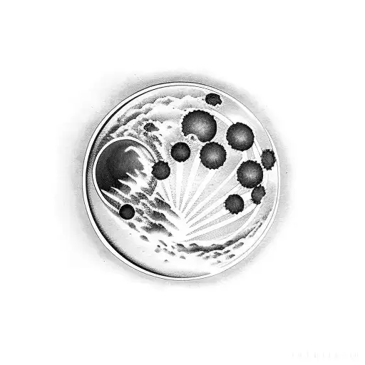 Moon Circle Outline Simple